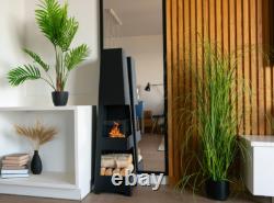 Freestanding bio fireplace Pyramid Garden black matt