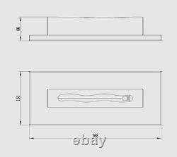 Freestanding bio fireplace Stainless black matt