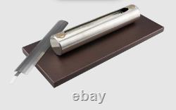 Freestanding bio fireplace Stainless brown matt