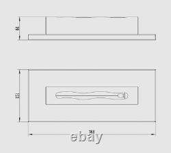 Freestanding bio fireplace Stainless brown matt