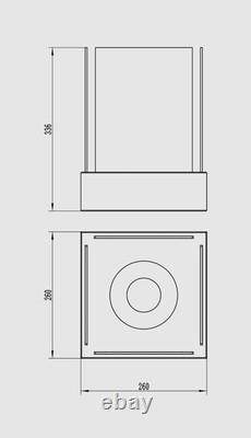 Freestanding bio fireplace Sunset Garden Mini grey matt