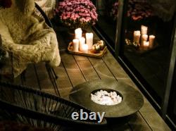 Freestanding bio fireplace Universe black matt