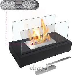 Fuel Burner Heater Indoor Outdoor, Portable Table Top Fire Pit, Black