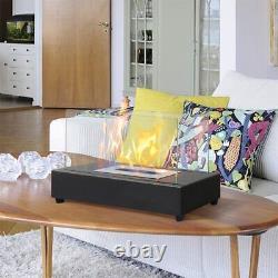 Fuel Burner Heater Indoor Outdoor, Portable Table Top Fire Pit, Black