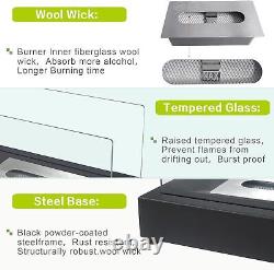 Fuel Burner Heater Indoor Outdoor, Portable Table Top Fire Pit, Black