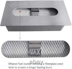 Fuel Burner Heater Indoor Outdoor, Portable Table Top Fire Pit, Black