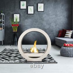 GLOBE White Bioethanol Fireplace