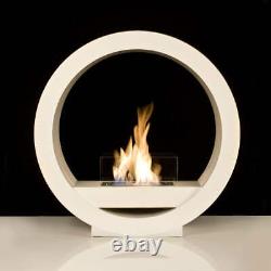 GLOBE White Bioethanol Fireplace