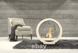 GLOBE White Bioethanol Fireplace