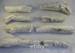 Gas Fire Driftwood Logs Coal Replacement Ceramic Bio Ethanol 16 Piece Set Fake