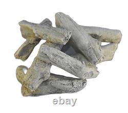 Gas Fire Driftwood Logs Coal Replacement Ceramic Bio Ethanol 16 Piece Set Fake