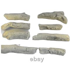 Gas Fire Driftwood Logs Coal Replacement Ceramic Bio Ethanol 16 Piece Set Fake