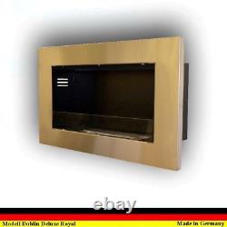 Gel & Ethanol Fireplace Cheminee Camino Dublin Deluxe Royal Red Stainless Steel