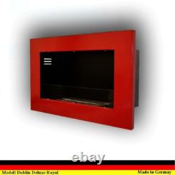 Gel and Ethanol Fireplace Cheminee Caminetti Chimenea Dublin Deluxe Royal Red