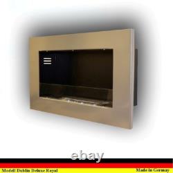 Gel and Ethanol Fireplace Cheminee Caminetti Chimenea Dublin Deluxe Royal Silver
