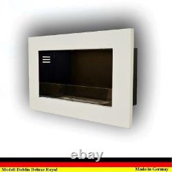 Gel and Ethanol Fireplace Cheminee Caminetti Chimenea Dublin Deluxe Royal White