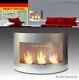 Gel- And Ethanol-fireplace Marseille-silver / Fireplace Fire Place Bio Ethanol