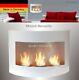 Gel- And Ethanol-fireplace Marseille-white / Fireplace Fire Place Bio Ethanol