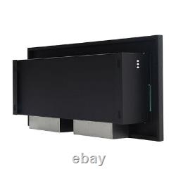 Glass Bio Ethanol Fireplace Wall/Insert Biofire Fire 2 Burner Living Room Black