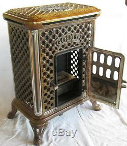 Godin Art Deco French stove fireplace with bio ethanol burner