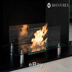 Gravity Bio Ethanol Glass Fire Place Free Standing Bioethanol Fuel