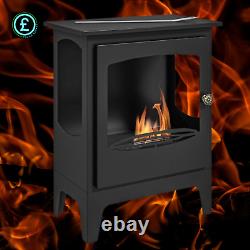 HOMCOM 1.2L Freestanding Bioethanol Fireplace Stylish & Smokeless Warmth