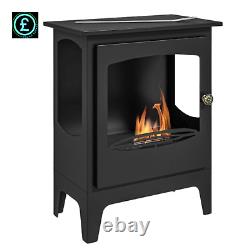 HOMCOM 1.2L Freestanding Bioethanol Fireplace Stylish & Smokeless Warmth