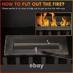 HOMCOM Ethanol Fireplace Stove Freestanding Bioethanol Fire with 0.9L Tank Black