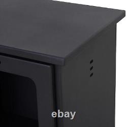 HOMCOM Free Standing Bio Ethanol Fireplace Heater with 0.9L Tank for Home Black
