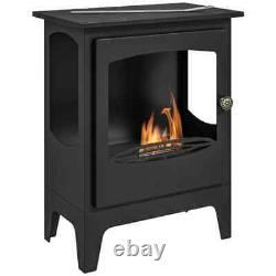 HOMCOM Freestanding Bioethanol Fireplace Ethanol Fireplace Stove with 1.2L Tank