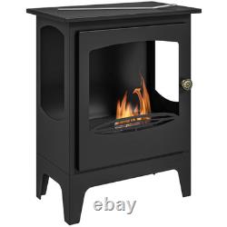 HOMCOM Freestanding Bioethanol Fireplace Ethanol Fireplace Stove with 1.2L Tank