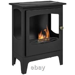 HOMCOM Freestanding Bioethanol Fireplace Ethanol Fireplace Stove with 1.2L Tank