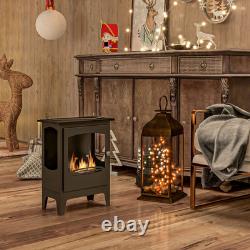 HOMCOM Freestanding Bioethanol Fireplace Ethanol Fireplace Stove with 1.2L Tank