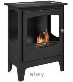 HOMCOM Freestanding Bioethanol Fireplace Ethanol Fireplace Stove with 1.2L Tank