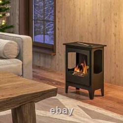 HOMCOM Freestanding Bioethanol Fireplace Ethanol Fireplace Stove with 1.2L Tank