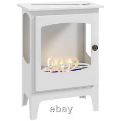 HOMCOM Freestanding Bioethanol Fireplace Stove 1.2L Tank 3 Hours Burning Time