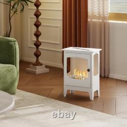 HOMCOM Freestanding Bioethanol Fireplace Stove 1.2L Tank 3 Hours Burning Time