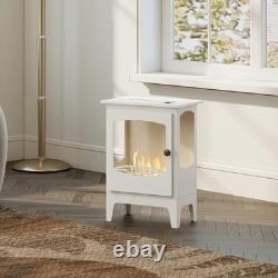 HOMCOM Freestanding Bioethanol Fireplace Stove 1.2L Tank 3 Hours Burning Time