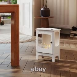 HOMCOM Freestanding Bioethanol Fireplace Stove 1.2L Tank 3 Hours Burning Time