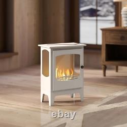 HOMCOM Freestanding Bioethanol Fireplace Stove 1.2L Tank 3 Hours Burning Time