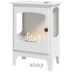 HOMCOM Freestanding Bioethanol Fireplace Stove 1.2L Tank 3 Hours Burning Time