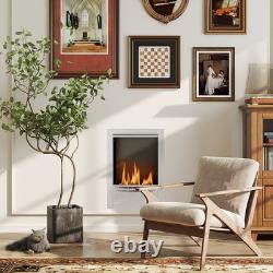 HOMCOM Stainless Steel Bioethanol Fire, Indoor Ethanol Fireplace Insert