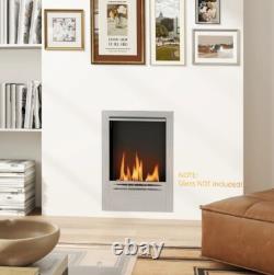HOMCOM Stainless Steel Bioethanol Fire, Indoor Ethanol Fireplace Insert