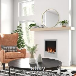 HOMCOM Stainless Steel Bioethanol Fire, Indoor Ethanol Fireplace Insert