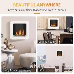 HOMCOM Wall Ethanol Fireplace Bioethanol Heater Fire with 1L Tank, 2.5 Hrs Burning