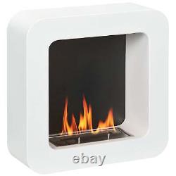 HOMCOM Wall Mounted Ethanol Fireplace, Bioethanol Heater Stove Fire with 1L Tank