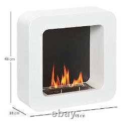 HOMCOM Wall Mounted Ethanol Fireplace, Bioethanol Heater Stove Fire with 1L Tank