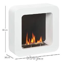 HOMCOM Wall Mounted Ethanol Fireplace, Bioethanol Heater Stove Fire with 1L Tank