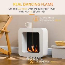 HOMCOM Wall Mounted Ethanol Fireplace, Bioethanol Heater Stove Fire with 1L Tank