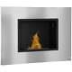 Homcom Wall Mounted Ethanol Fireplace, Stainless Steel Bioethanol Heater Stove F